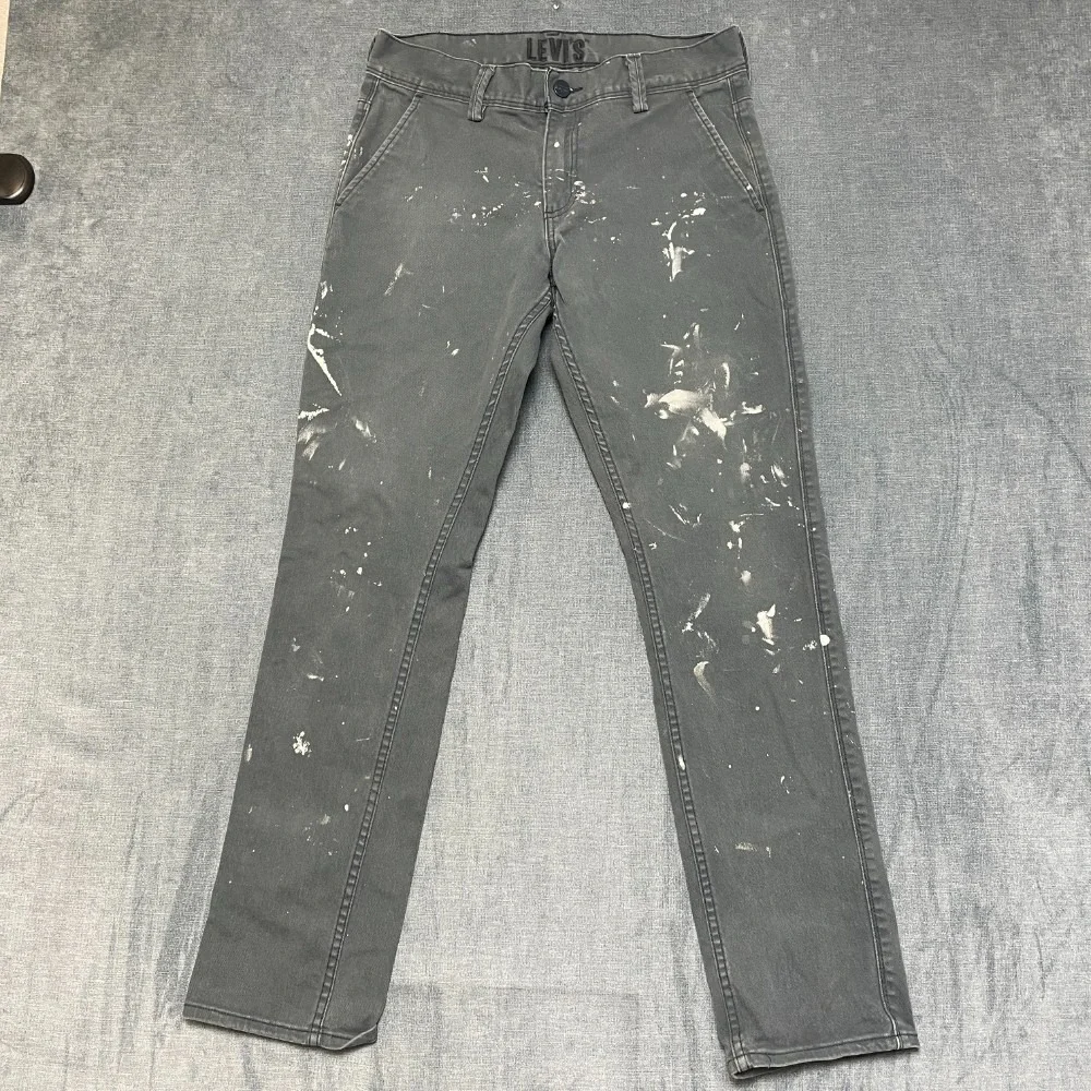 Levi's 511 Chino Pants Mens 32x32 Gray Cotton Stretch Skinny Leg Slash Pockets